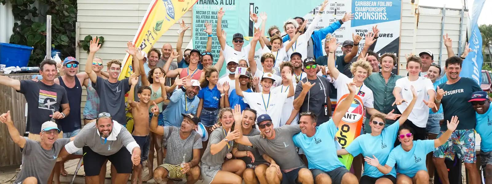 Group foto Caribbean Foiling Championships 2022 Group foto after prize giving